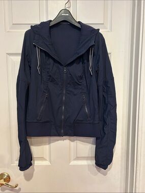 lululemon athletica Navy Lightweight Hooded Bomber Jacket